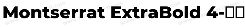 Montserrat ExtraBold 4字体转换